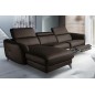 Canapé d'angle relax en cuir de luxe italien avec relax électrique, 5 places BERTONI, chocolat, angle gauche Canapé d'angle relax en cuir de luxe italien avec relax électrique, 5 places BERTONI, chocolat, angle gauche