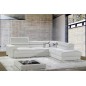 Canapé d'angle en cuir italien, 5 places BONO, blanc, angle droit Canapé d'angle en cuir italien, 5 places BONO, blanc, angle droit