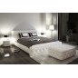 Lit en cuir italien de luxe FARNIENTE, blanc, 160x200 Lit en cuir italien de luxe FARNIENTE, blanc, 160x200