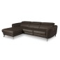 Canapé d'angle relax en cuir de luxe italien avec relax électrique, 5 places BERTONI, chocolat, angle gauche Canapé d'angle relax en cuir de luxe italien avec relax électrique, 5 places BERTONI, chocolat, angle gauche