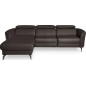 Canapé d'angle relax en cuir de luxe italien avec relax électrique, 5 places BERTONI, chocolat, angle gauche Canapé d'angle relax en cuir de luxe italien avec relax électrique, 5 places BERTONI, chocolat, angle gauche
