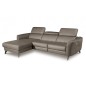 - Canapé d'angle relax en cuir de luxe italien avec relax électrique, 5 places BERTONI, taupe, angle gauche - Canapé d'angle relax en cuir de luxe italien avec relax électrique, 5 places BERTONI, taupe, angle gauche