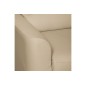 Canapé d'angle convertible en cuir de luxe italien , 5 places LUGANO, beige, angle droit Canapé d'angle convertible en cuir de luxe italien , 5 places LUGANO, beige, angle droit
