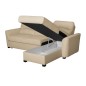 Canapé d'angle convertible en cuir de luxe italien , 5 places LUGANO, beige, angle droit Canapé d'angle convertible en cuir de luxe italien , 5 places LUGANO, beige, angle droit