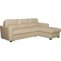 Canapé d'angle convertible en cuir de luxe italien , 5 places LUGANO, beige, angle droit Canapé d'angle convertible en cuir de luxe italien , 5 places LUGANO, beige, angle droit