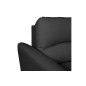 Canapé d'angle convertible en cuir de luxe italien , 5 places LUGANO, noir, angle droit Canapé d'angle convertible en cuir de luxe italien , 5 places LUGANO, noir, angle droit