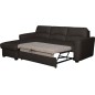 - Canapé d'angle convertible en cuir de luxe italien , 5 places LUGANO, chocolat, angle gauche - Canapé d'angle convertible en cuir de luxe italien , 5 places LUGANO, chocolat, angle gauche