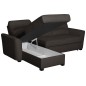 - Canapé d'angle convertible en cuir de luxe italien , 5 places LUGANO, chocolat, angle gauche - Canapé d'angle convertible en cuir de luxe italien , 5 places LUGANO, chocolat, angle gauche