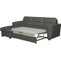 - Canapé d'angle convertible en cuir de luxe italien , 5 places LUGANO, gris foncé, angle gauche - Canapé d'angle convertible en cuir de luxe italien , 5 places LUGANO, gris foncé, angle gauche