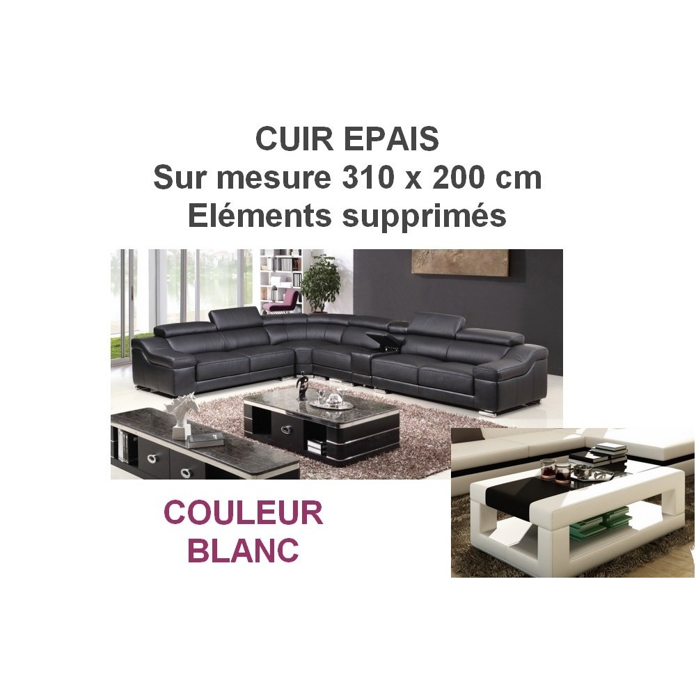 - Canapé d'angle en cuir EPAIS buffle italien de luxe londres blanc cassé CA01, canapé personnalisé sur mesure 310 x 200, cuir E - Canapé d'angle en cuir EPAIS buffle italien de luxe londres blanc cassé CA01, canapé personnalisé sur mesure 310 x 200, cuir E