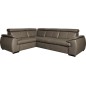 - Canapé d'angle en 100% cuir de luxe italien , 5 places Cintia, couleur taupe, angle gauche - Canapé d'angle en 100% cuir de luxe italien , 5 places Cintia, couleur taupe, angle gauche