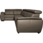 - Canapé d'angle en 100% cuir de luxe italien , 5 places Cintia, couleur taupe, angle gauche - Canapé d'angle en 100% cuir de luxe italien , 5 places Cintia, couleur taupe, angle gauche