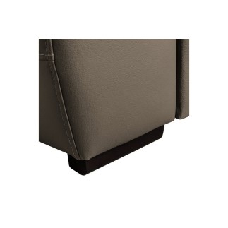 - Canapé d'angle en 100% cuir de luxe italien , 5 places Cintia, couleur taupe, angle gauche