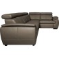 Canapé d'angle en 100% cuir de luxe italien , 5 places Cintia, couleur taupe, angle droit Canapé d'angle en 100% cuir de luxe italien , 5 places Cintia, couleur taupe, angle droit
