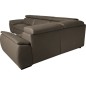 Canapé d'angle en 100% cuir de luxe italien , 5 places Cintia, couleur taupe, angle droit Canapé d'angle en 100% cuir de luxe italien , 5 places Cintia, couleur taupe, angle droit