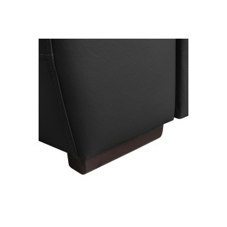 Canapé d'angle en 100% cuir de luxe italien , 5 places Cintia, couleur noir, angle droit