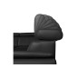 Canapé d'angle en 100% cuir de luxe italien , 5 places Cintia, couleur noir, angle droit Canapé d'angle en 100% cuir de luxe italien , 5 places Cintia, couleur noir, angle droit