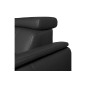 Canapé d'angle en 100% cuir de luxe italien , 5 places Cintia, couleur noir, angle droit Canapé d'angle en 100% cuir de luxe italien , 5 places Cintia, couleur noir, angle droit