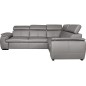 Canapé d'angle en 100% cuir de luxe italien , 5 places Cintia, couleur gris clair, angle droit Canapé d'angle en 100% cuir de luxe italien , 5 places Cintia, couleur gris clair, angle droit