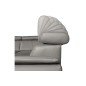 Canapé d'angle en 100% cuir de luxe italien , 5 places Cintia, couleur gris clair, angle gauche Canapé d'angle en 100% cuir de luxe italien , 5 places Cintia, couleur gris clair, angle gauche