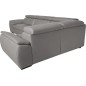 Canapé d'angle en 100% cuir de luxe italien , 5 places Cintia, couleur gris clair, angle gauche Canapé d'angle en 100% cuir de luxe italien , 5 places Cintia, couleur gris clair, angle gauche