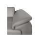 Canapé d'angle en 100% cuir de luxe italien , 5 places Cintia, couleur gris clair, angle gauche Canapé d'angle en 100% cuir de luxe italien , 5 places Cintia, couleur gris clair, angle gauche