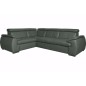 Canapé d'angle en 100% cuir de luxe italien , 5 places Cintia, couleur gris foncé, angle gauche Canapé d'angle en 100% cuir de luxe italien , 5 places Cintia, couleur gris foncé, angle gauche