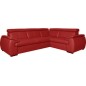 Canapé d'angle en 100% cuir de luxe italien , 5 places Cintia, couleur rouge foncé, angle droit Canapé d'angle en 100% cuir de luxe italien , 5 places Cintia, couleur rouge foncé, angle droit