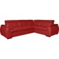 Canapé d'angle en 100% cuir de luxe italien , 5 places Cintia, couleur rouge foncé, angle droit Canapé d'angle en 100% cuir de luxe italien , 5 places Cintia, couleur rouge foncé, angle droit