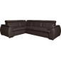 Canapé d'angle en 100% cuir de luxe italien , 5 places Cintia, couleur chocolat, angle gauche Canapé d'angle en 100% cuir de luxe italien , 5 places Cintia, couleur chocolat, angle gauche