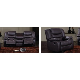 Paiement du solde commande: Ensemble Canapé 3 places et fauteuil relaxation en cuir italien relaxis, noir, total de la commande:
