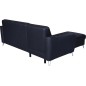 - Canapé d'angle convertible en cuir italien de luxe 5 places SANTORIN, avec coffre, noir, angle gauche - Canapé d'angle convertible en cuir italien de luxe 5 places SANTORIN, avec coffre, noir, angle gauche