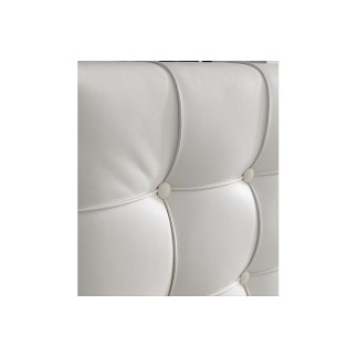 Lit en cuir italien de luxe DUO, blanc