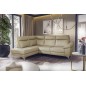 Canapé d'angle en cuir italien de luxe 5 places LUZERNE, avec relax électrique et coffre, beige, angle gauche Canapé d'angle en cuir italien de luxe 5 places LUZERNE, avec relax électrique et coffre, beige, angle gauche