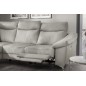 Canapé d'angle en cuir italien de luxe 5 places LUZERNE, avec relax électrique et coffre, beige, angle gauche Canapé d'angle en cuir italien de luxe 5 places LUZERNE, avec relax électrique et coffre, beige, angle gauche