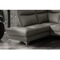 - Canapé d'angle en cuir italien de luxe 5 places LUZERNE, avec relax électrique et coffre, gris foncé, angle gauche - Canapé d'angle en cuir italien de luxe 5 places LUZERNE, avec relax électrique et coffre, gris foncé, angle gauche