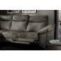 - Canapé d'angle en cuir italien de luxe 5 places LUZERNE, avec relax électrique et coffre, gris foncé, angle gauche - Canapé d'angle en cuir italien de luxe 5 places LUZERNE, avec relax électrique et coffre, gris foncé, angle gauche