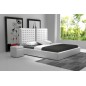 Lit en cuir italien de luxe DUO, blanc, 160x200 Lit en cuir italien de luxe DUO, blanc, 160x200