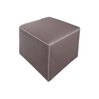 Pouf en cuir de buffle de luxe, de la couleur du canapé