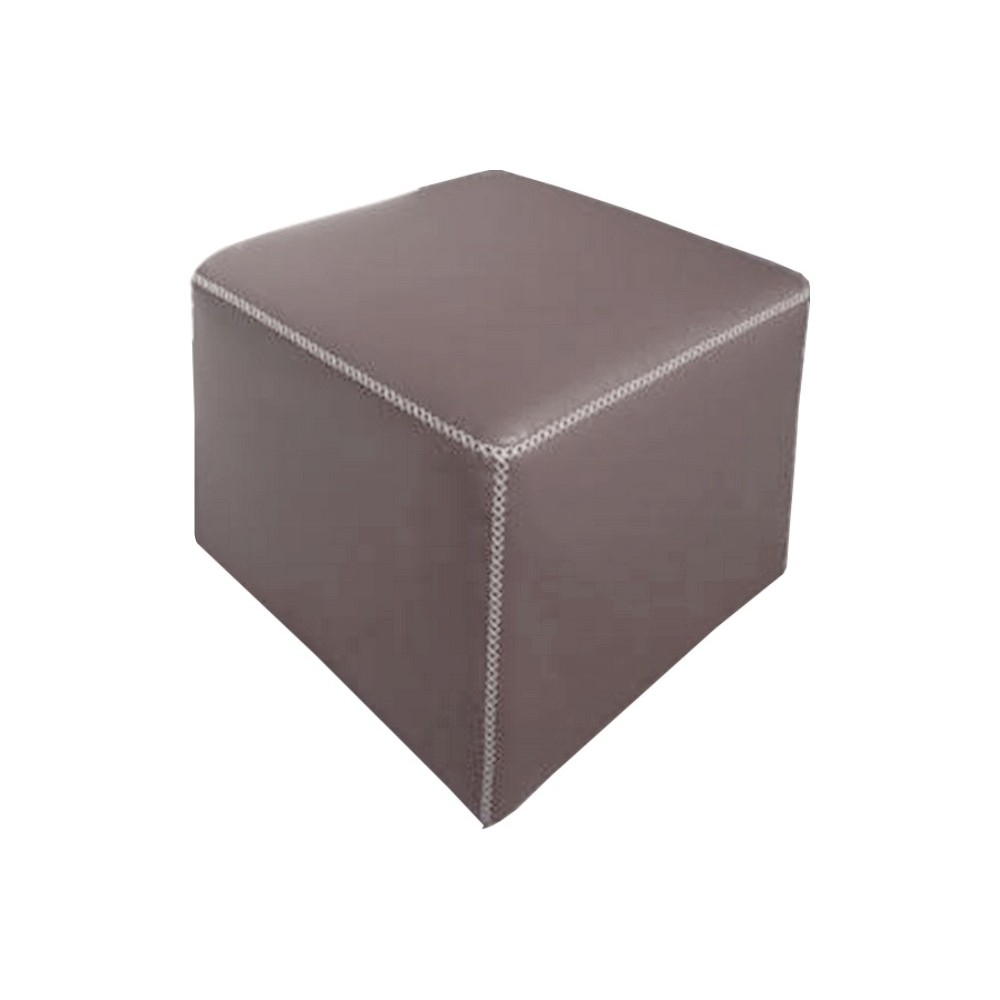 Pouf en cuir de buffle de luxe, de la couleur du canapé Pouf en cuir de buffle de luxe, de la couleur du canapé