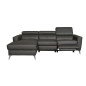 - Canapé d'angle en cuir italien de luxe 5 places BOTERO, avec relax électrique, chocolat, angle gauche - Canapé d'angle en cuir italien de luxe 5 places BOTERO, avec relax électrique, chocolat, angle gauche