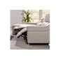 Canapé d'angle double relax en cuir de buffle italien de luxe 5 places BiRELAX, blanc, angle gauche Canapé d'angle double relax en cuir de buffle italien de luxe 5 places BiRELAX, blanc, angle gauche
