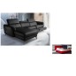 2eme PAIEMENT DE LA COMMANDE: Canapé d'angle relax cuir luxe italien avec relax électrique, 5 places bertoni, noir, angle gauche