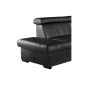 - Canapé d'angle convertible en cuir italien de luxe 5/6 places TONY, avec coffre, noir, angle gauche - Canapé d'angle convertible en cuir italien de luxe 5/6 places TONY, avec coffre, noir, angle gauche
