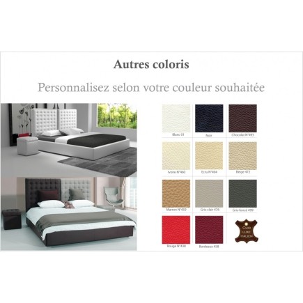 Lit en cuir italien de luxe DUO, personnalisé