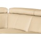 Canapé d'angle convertible en cuir italien de luxe 5/6 places TONY, avec coffre, beige, angle droit