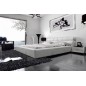 Lit en cuir italien de luxe REVA, blanc, 140x190 Lit en cuir italien de luxe REVA, blanc, 140x190