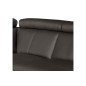 Canapé d'angle convertible en cuir italien de luxe 5/6 places TONY, avec coffre, chocolat, angle droit