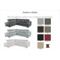 Canapé d'angle convertible en cuir italien de luxe 5/6 places TONY, avec coffre, couleur personnalisée, angle gauche Canapé d'angle convertible en cuir italien de luxe 5/6 places TONY, avec coffre, couleur personnalisée, angle gauche