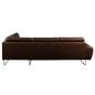 Canapé d'angle en 100% TOUT cuir italien de prestige 6/7 places SPENCER, chocolat, angle droit Canapé d'angle en 100% TOUT cuir italien de prestige 6/7 places SPENCER, chocolat, angle droit